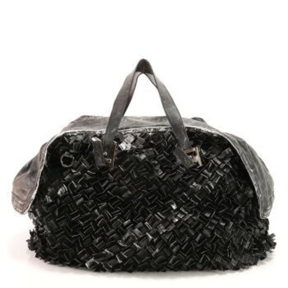 Salvatore Ferragamo Leather Bag Tote Carry on Business Trip Black - Picture 4 of 12